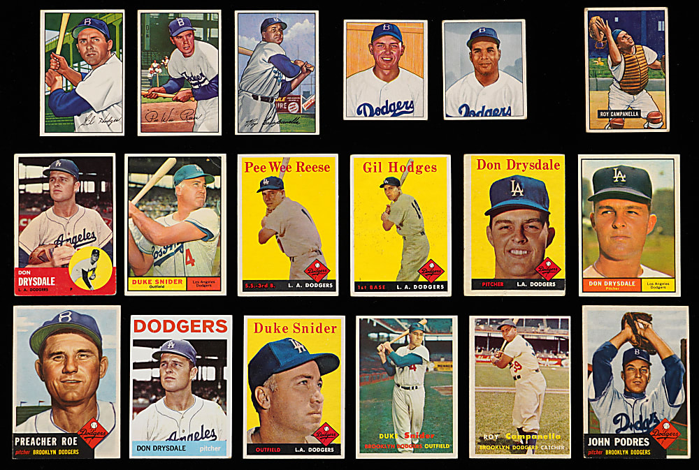 1950-1967 Topps & Bowman Brooklyn/Los Angeles Dodgers Collection (363) with (72) Hall of Famers Including (20) Sandy Koufax