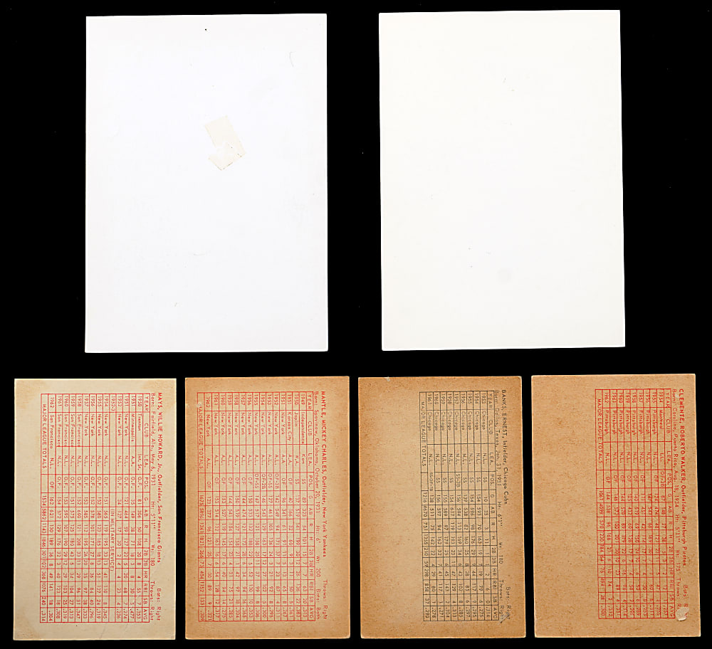 1947-1966 Exhibits (48) with (37) 1963 Stat Backs Plus (32) Jay Publishing Photos - (24) Hall of Famers with Clemente, Mantle & Mays