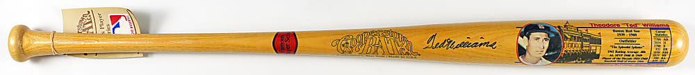1988 Ted Williams Signed Famous Player Series Cooperstown Co. Bat