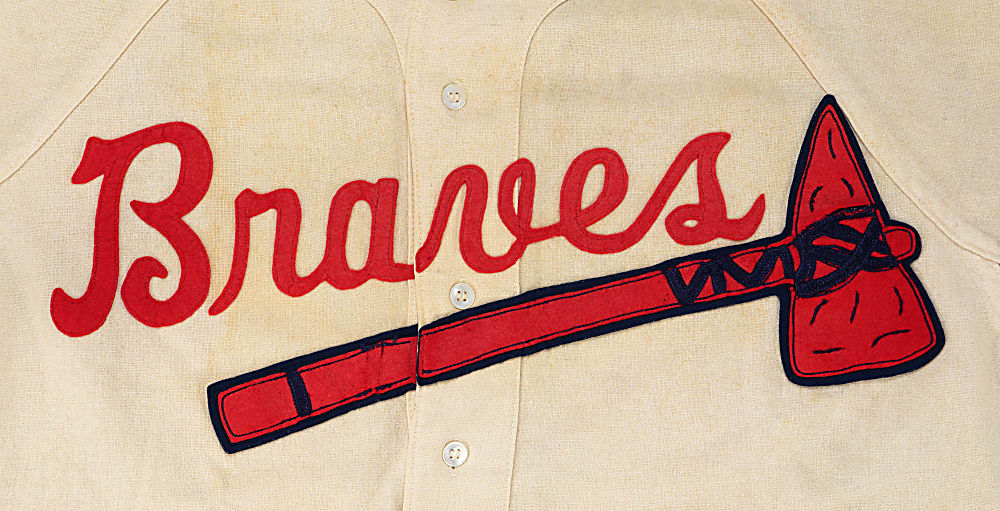 1930s-1940s Lowe & Campbell Braves Flannel Baseball Jersey