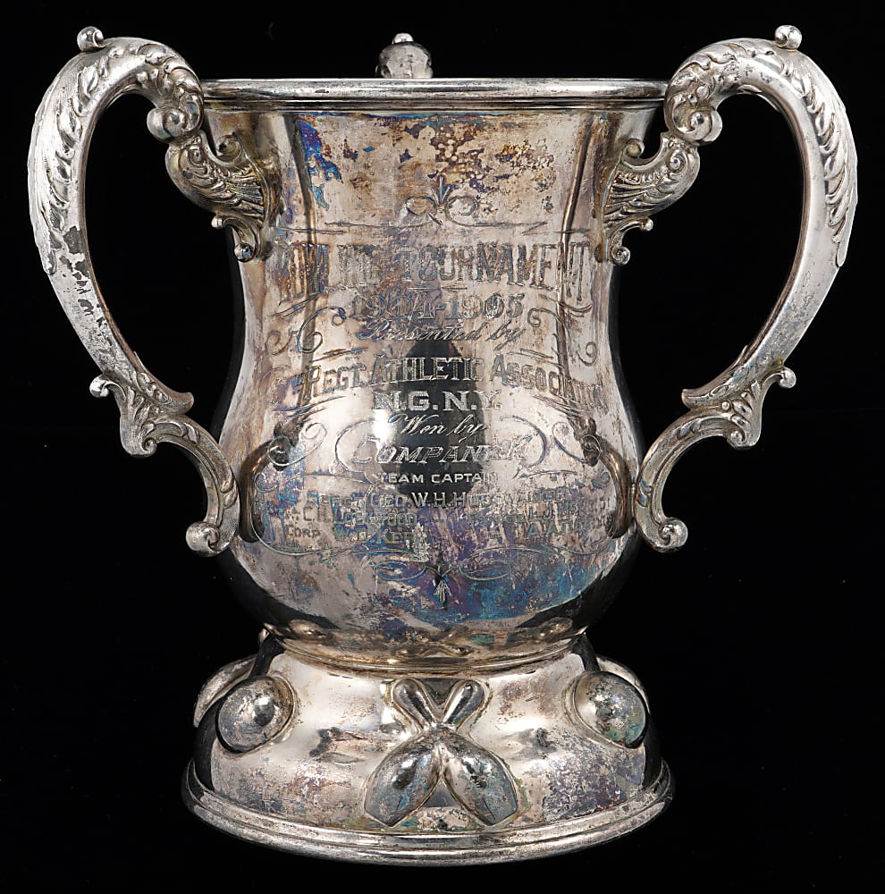 1904-1905 New York 47th Regiment Athletic Association Ornate Bowling Trophy