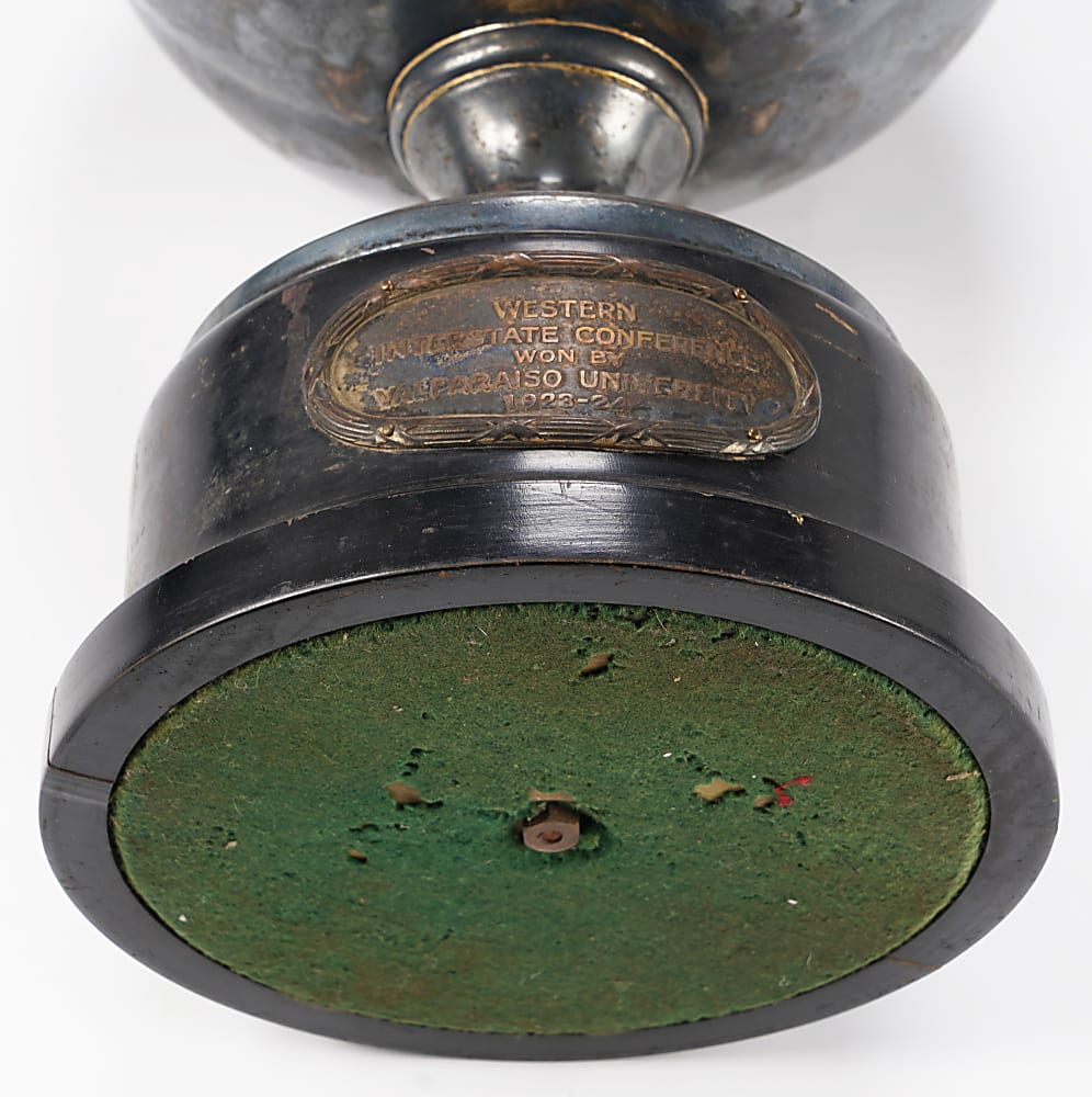 1923-1924 Valparaiso University Western Interstate Conference Champions Basketball Figural Trophy