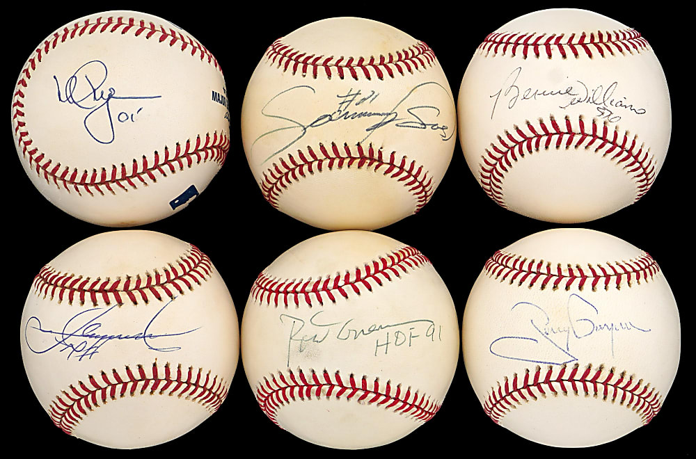 Single-Signed Baseball Collection (48) with Various Hall of Famers & Tougher Names Including Tony Gwynn & Mark McGwire