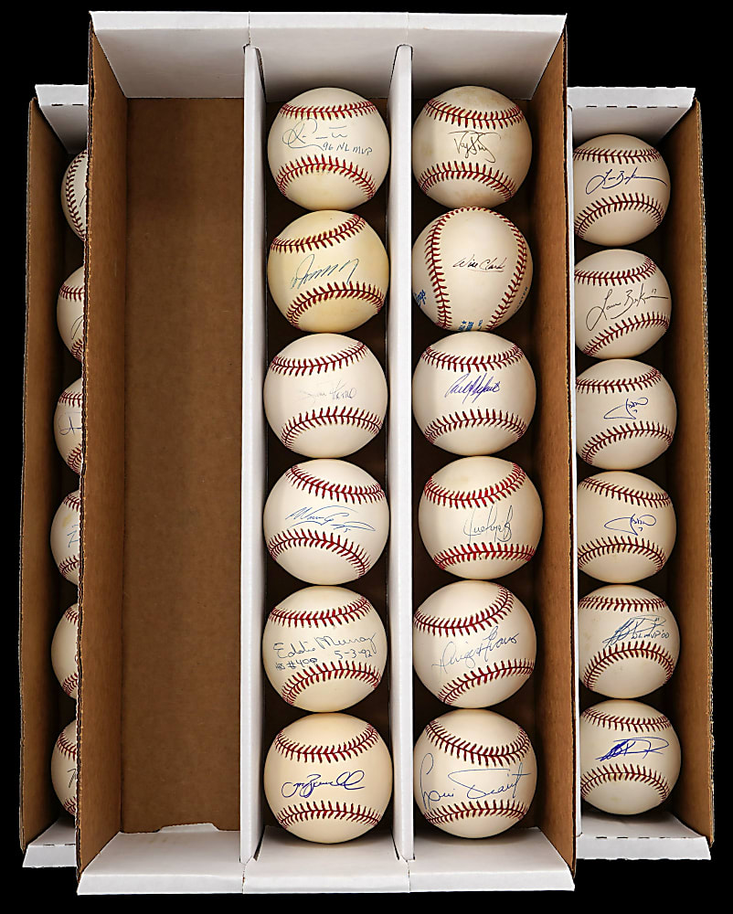 Single-Signed Baseball Collection (48) with Various Hall of Famers & Tougher Names Including Tony Gwynn & Mark McGwire