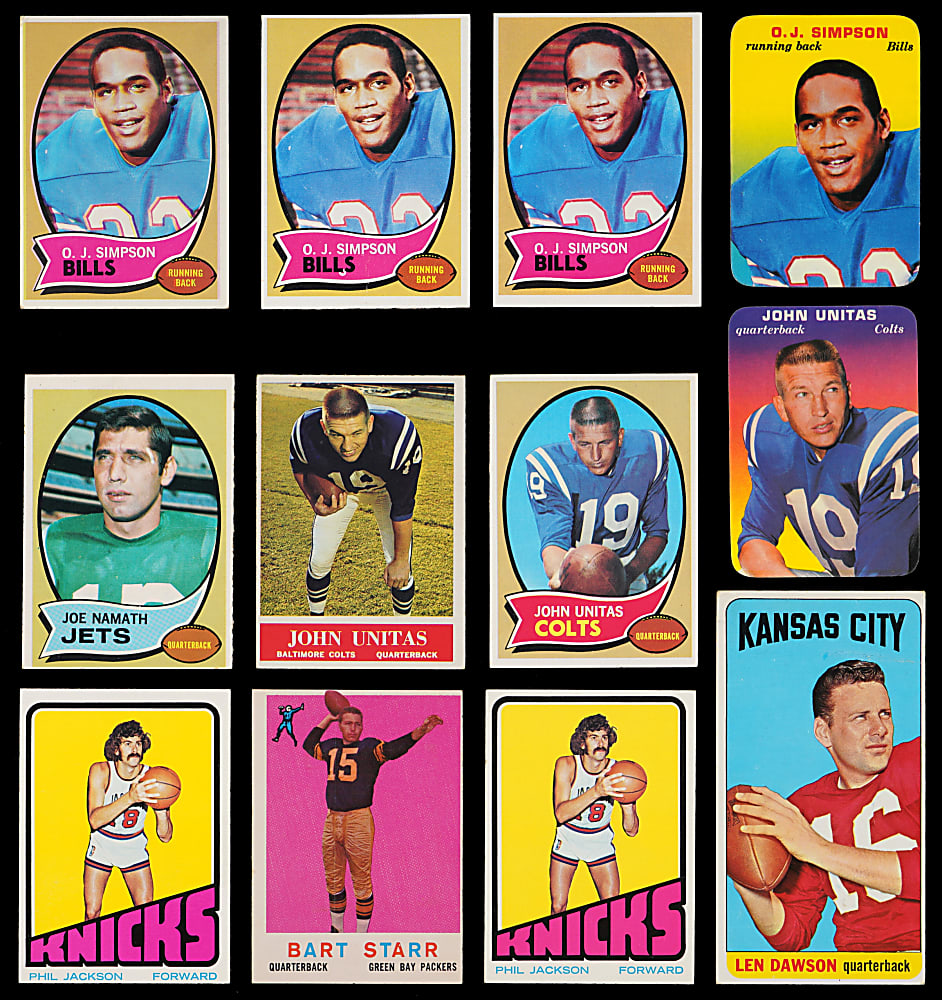 1956-1979 Football & Basketball Hall of Fame & Star Collection (52) with Key Rookies