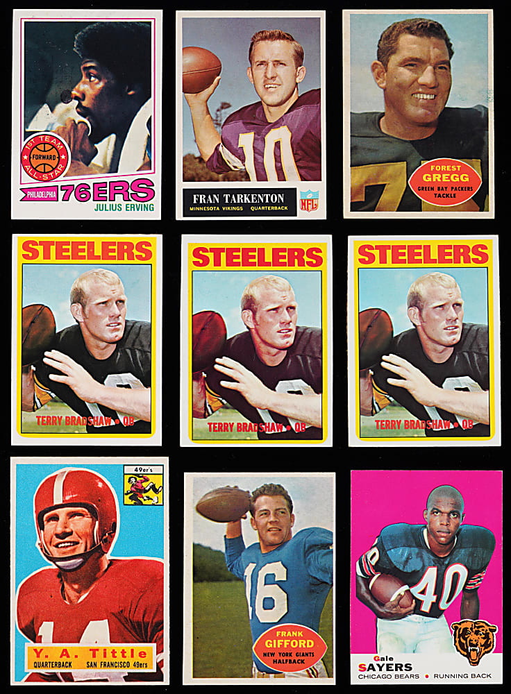 1956-1979 Football & Basketball Hall of Fame & Star Collection (52) with Key Rookies