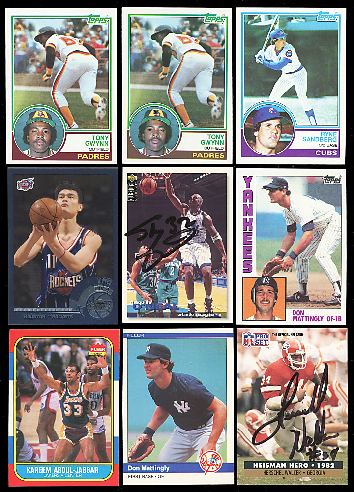 1983-2002 Multi-Sport Rookie & Star Collection (40) with Signed Shaquille O'Neal