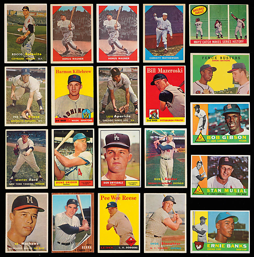 1957-1962 Hall of Fame & Star Collection (58) with Koufax, Mantle Specialty, Mays & Rookies