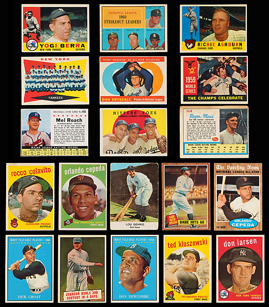 1957-1962 Hall of Fame & Star Collection (58) with Koufax, Mantle Specialty, Mays & Rookies