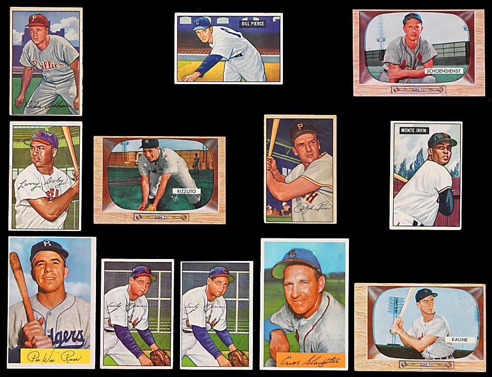 1948-1955 Bowman Hall of Fame & Star Collection (28) with Hank Aaron & Willie Mays