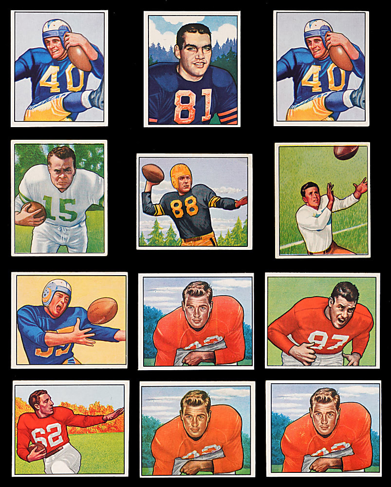 1950 Bowman Football Collection (163) with Starter Set (65/144) - Clean!