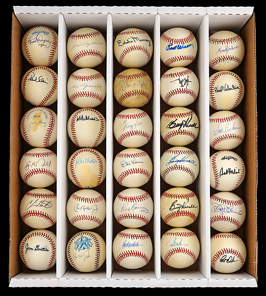 Baltimore Orioles Single-Signed Baseballs (42) with (15) Hall of Famers Including (2) Ripken & Several Tougher