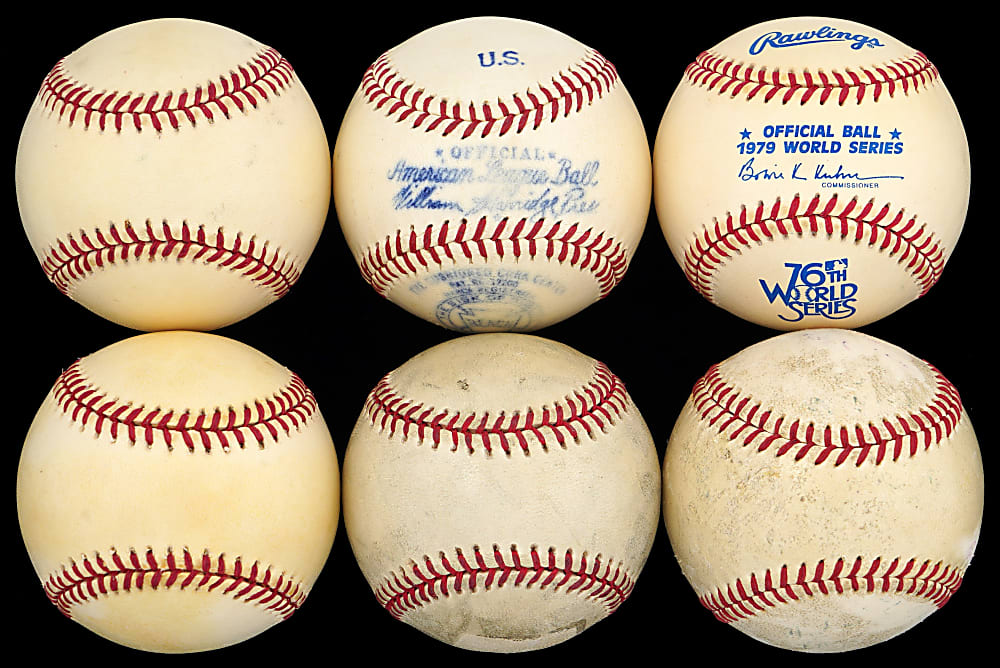 1940s to Modern Baseball Collection (11) with Clean WWII Era "U.S." Stamped Will Harridge OAL Ball