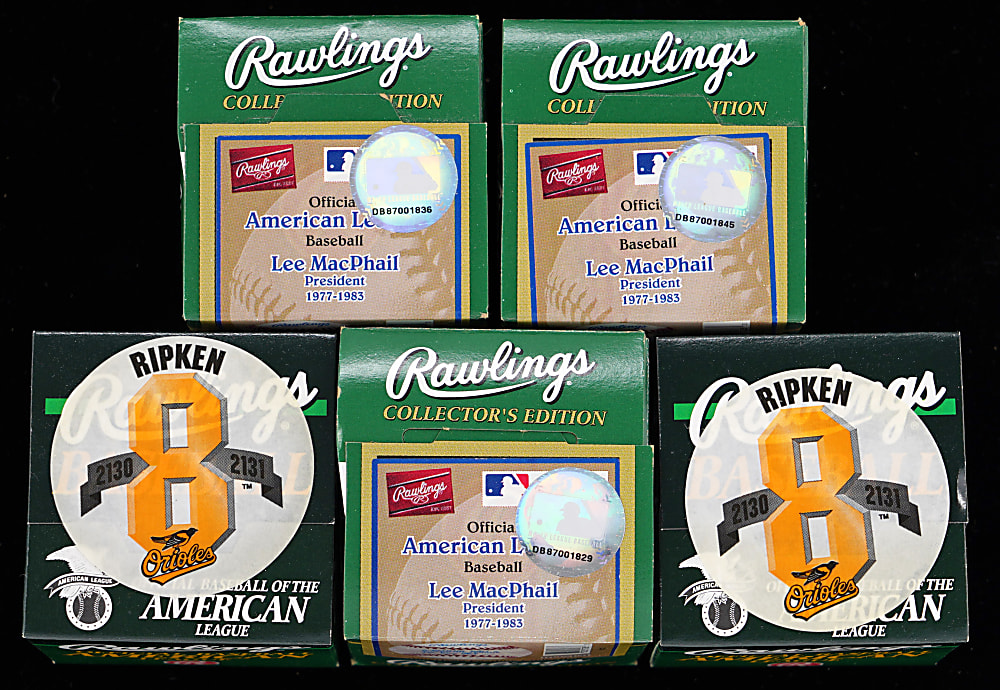 1940s to Modern Baseball Collection (11) with Clean WWII Era "U.S." Stamped Will Harridge OAL Ball