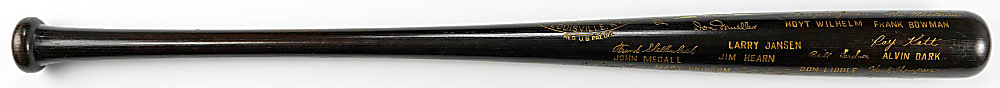 1954 New York Giants World Champions Black Bat Signed by Willie Mays with Full JSA LOA