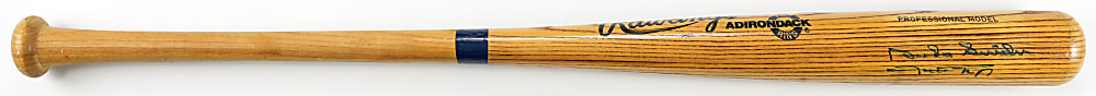 Hank Aaron, Willie Mays & Duke Snider Triple-Signed Adirondack Pro Ring Bat with Full JSA LOA