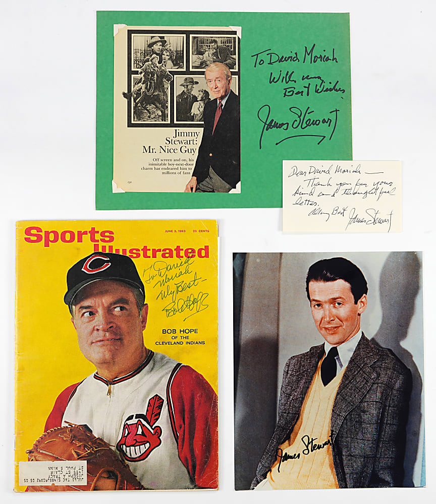 Entertainer Signed/Unsigned Collection (10) with Bob Hope Signed Sports Illustrated