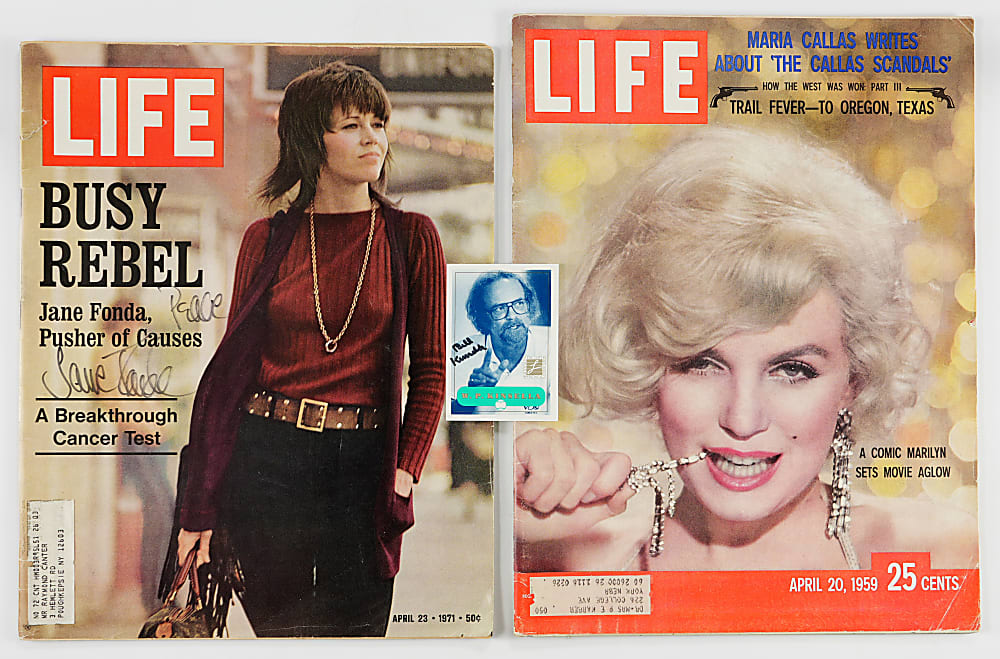 Entertainer Signed/Unsigned Collection (10) with Bob Hope Signed Sports Illustrated