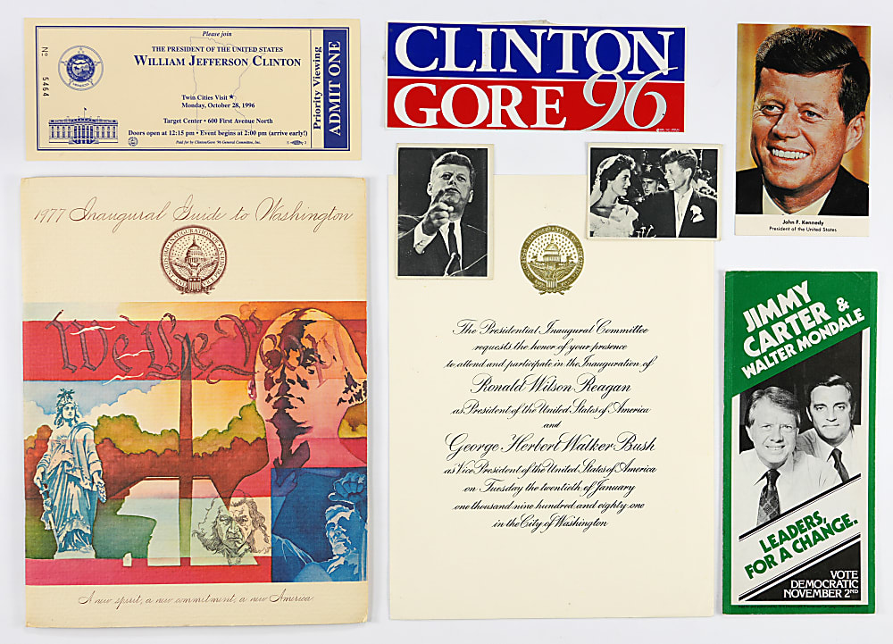 1950s-1990s POTUS Ephemeral Collection (47) with John F. Kennedy