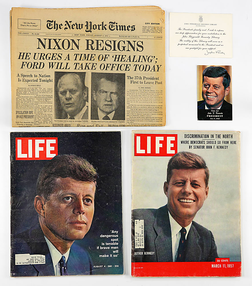 1950s-1990s POTUS Ephemeral Collection (47) with John F. Kennedy