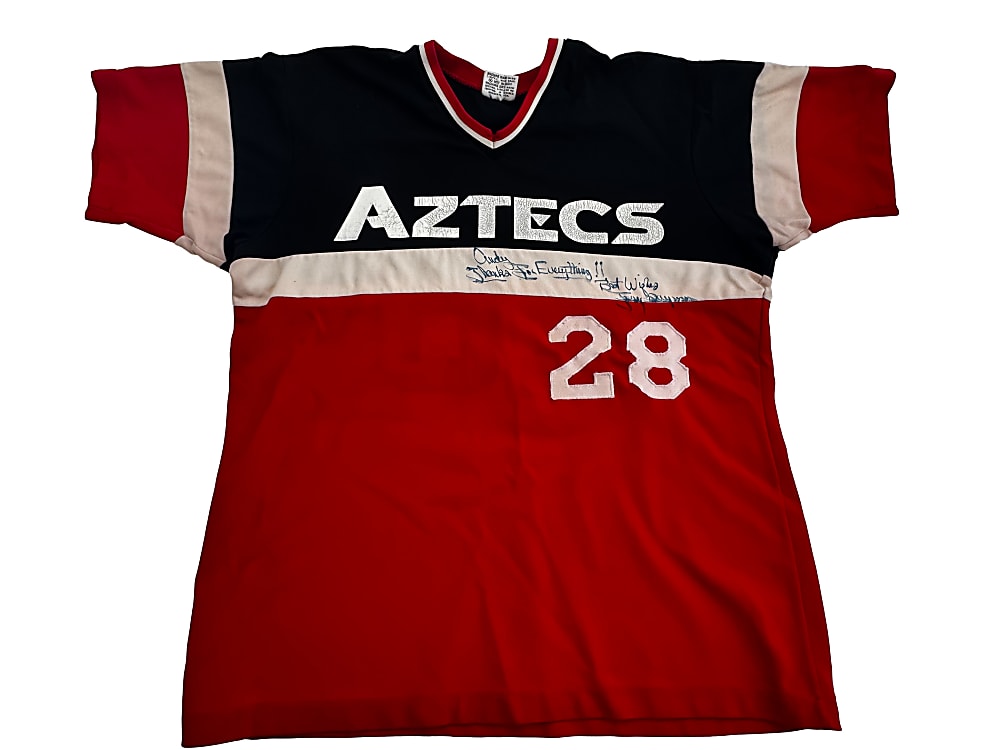 Circa 1980 Tony Gwynn San Diego State University Signed Game-Used Jersey - Gifted Directly From Gwynn!