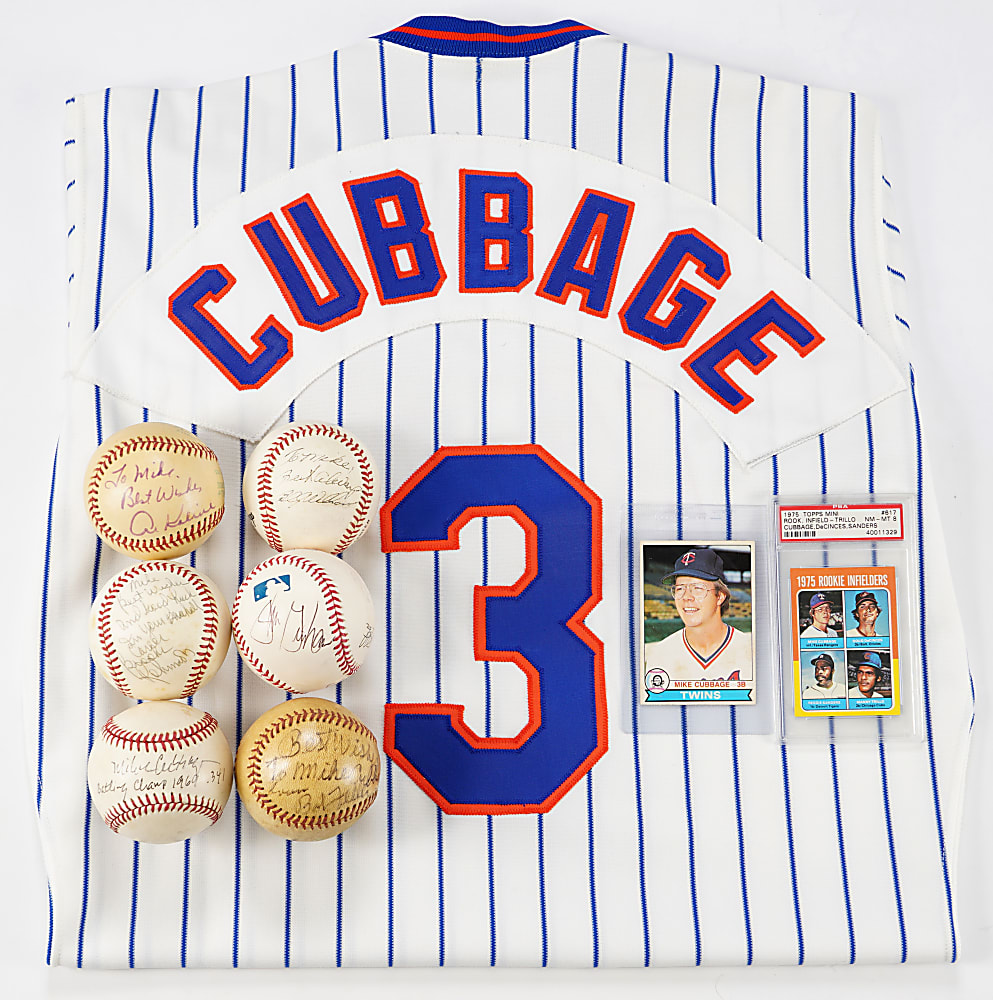 Mike Cubbage Estate Collection (21) with (12) Game-Used Including Milestone Baseballs & 1981 New York Mets Game-Used Jersey