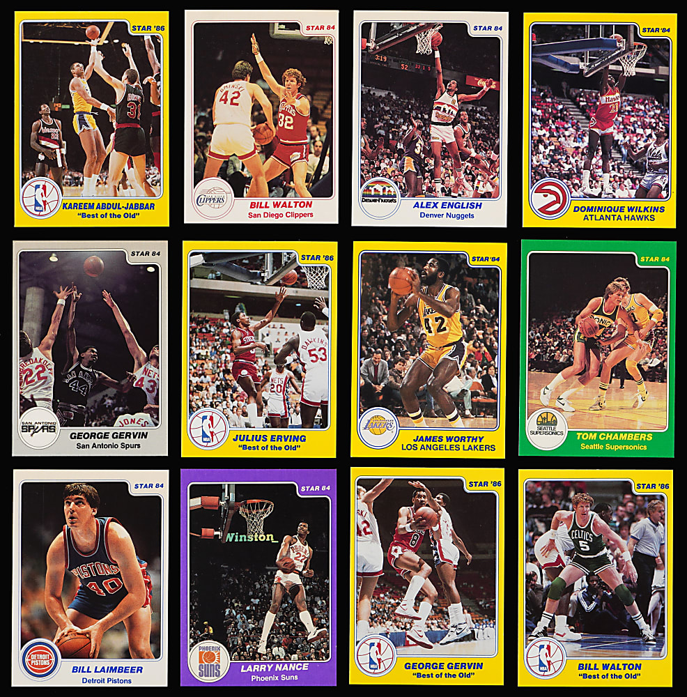 1983-1986 Star Basketball Collection (200+) with 1983-1984 Partial Set (165) Plus 1983-1984 "All Rookies Set"