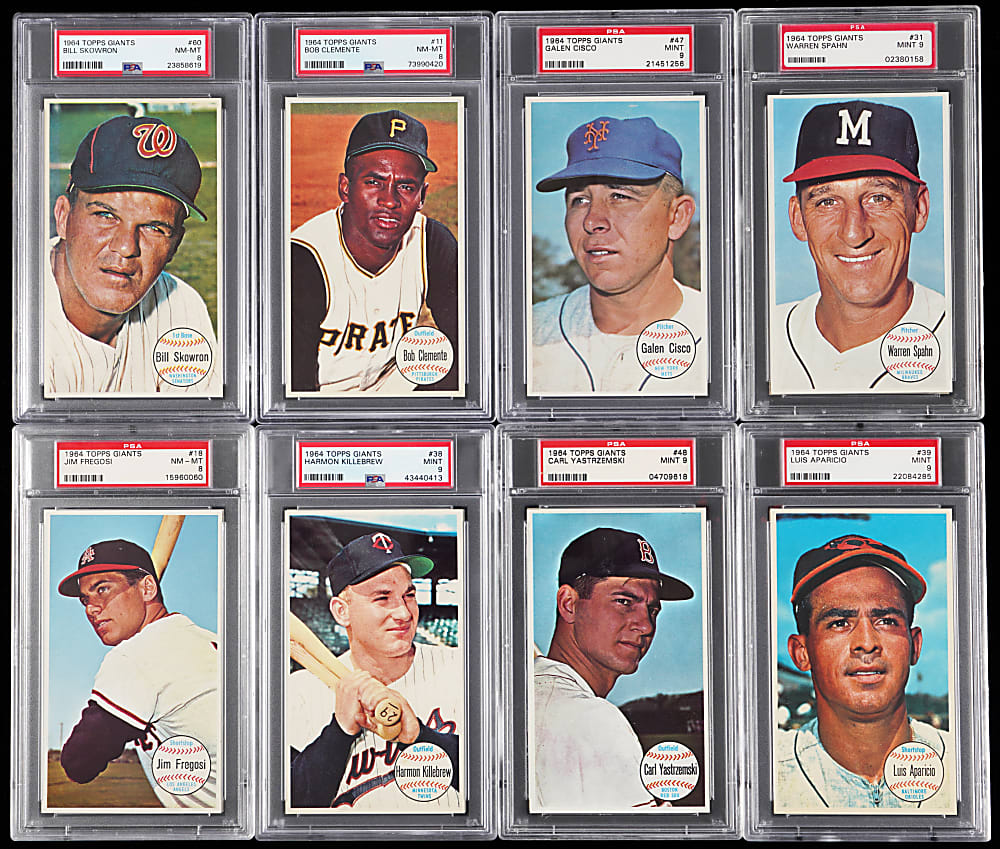1964 Topps Giants PSA Graded Complete Set (60) - All PSA 8 or Better (8.34 GPA!)