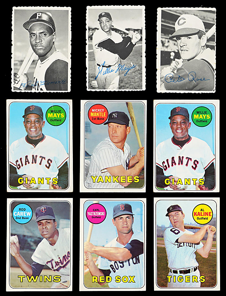 1969 Topps Collection (550) Including Deckle Edge Near Set (31/33) with (65+) Hall of Famers Including #500 Mickey Mantle