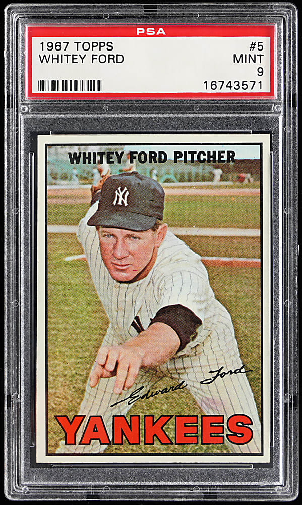 1967 Topps #5 Whitey Ford PSA MINT 9