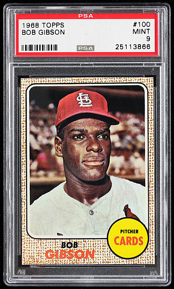 1968 Topps #100 Bob Gibson PSA MINT 9