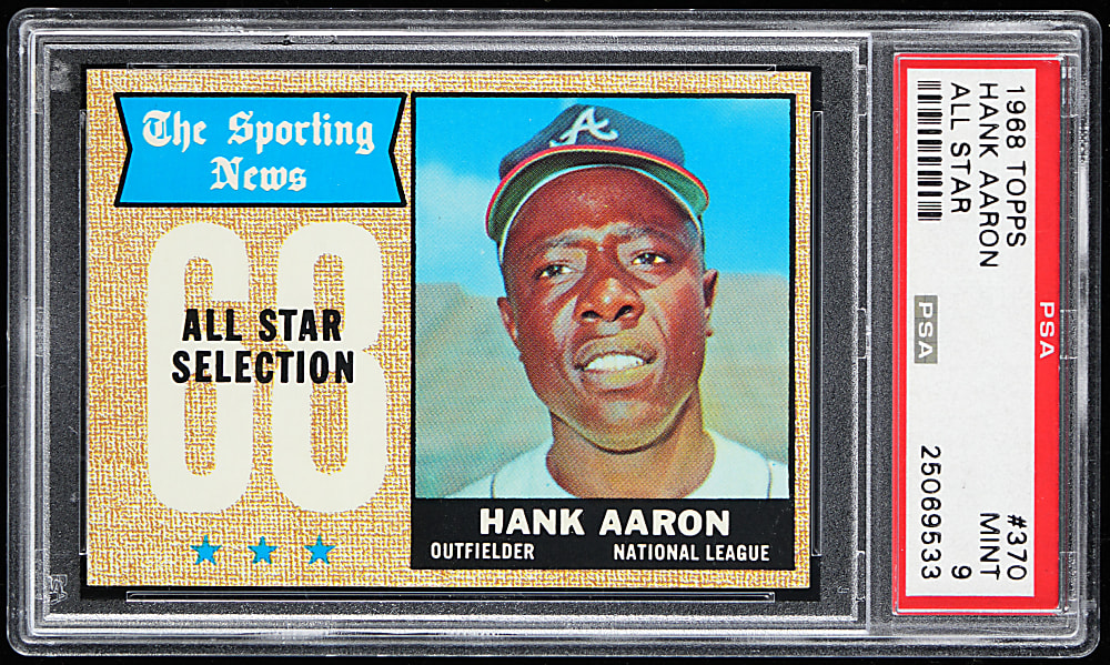 1968 Topps #370 Hank Aaron All-Star PSA MINT 9