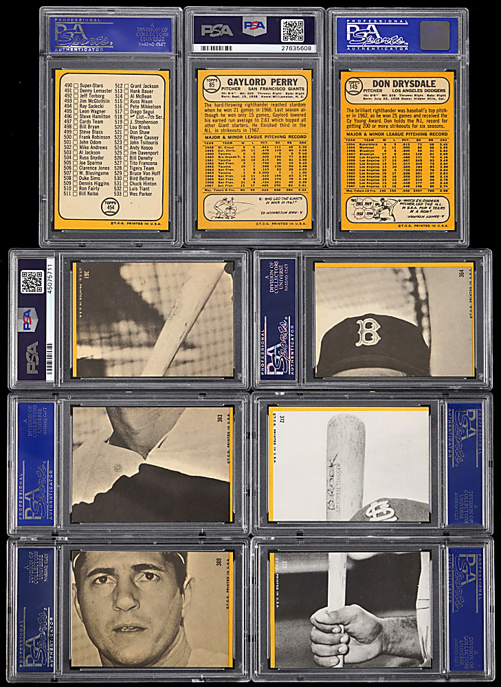 1968 Topps Hall of Fame PSA MINT 9 Graded Collection (9)