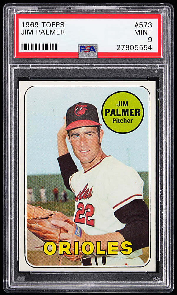 1969 Topps #573 Jim Palmer PSA MINT 9
