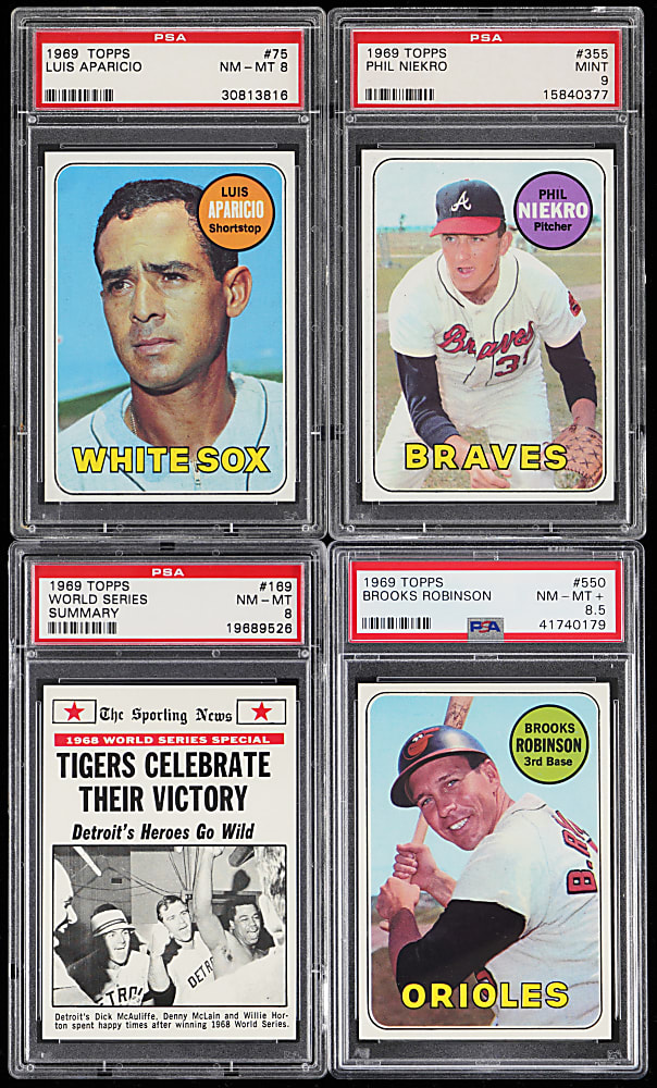 1969 Topps Hall of Fame & Star PSA NM-MT 8 to MINT 9 Graded Singles