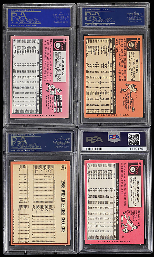 1969 Topps Hall of Fame & Star PSA NM-MT 8 to MINT 9 Graded Singles