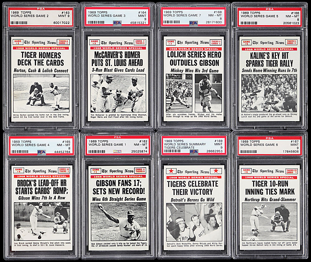 1969 Topps World Series PSA NM-MT 8 to MINT 9 Graded Subset (8)