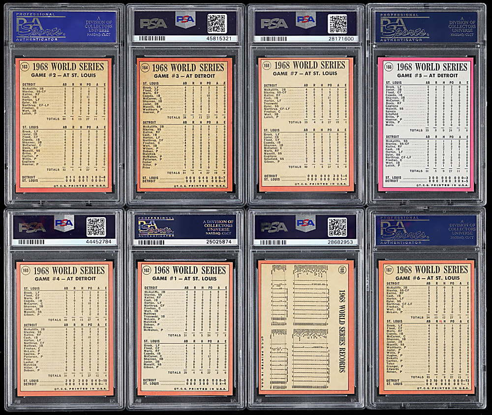 1969 Topps World Series PSA NM-MT 8 to MINT 9 Graded Subset (8)