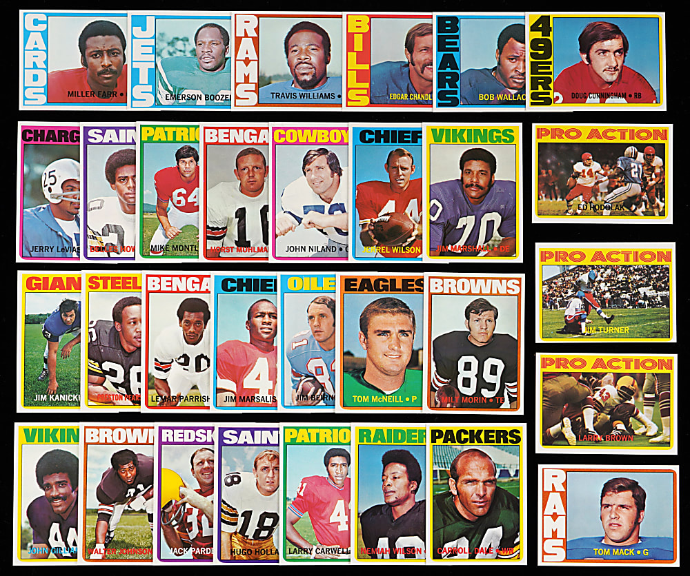 1972 Topps Football High Numbers Near Set (82/88) with (12) PSA Graded Including (1) GEM MINT 10 & (5) PSA MINT 9 - Sharp!
