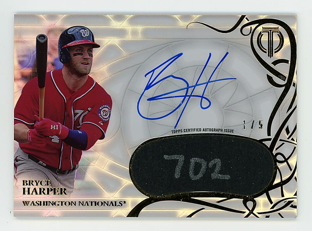 2015 Topps Tribute Eccentric Eye Black Bryce Harper Certified Autograph #/5