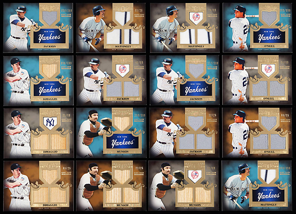 2011 Topps Tier One New York Yankees Top Shelf Relics (16) with (3) Joe DiMaggio