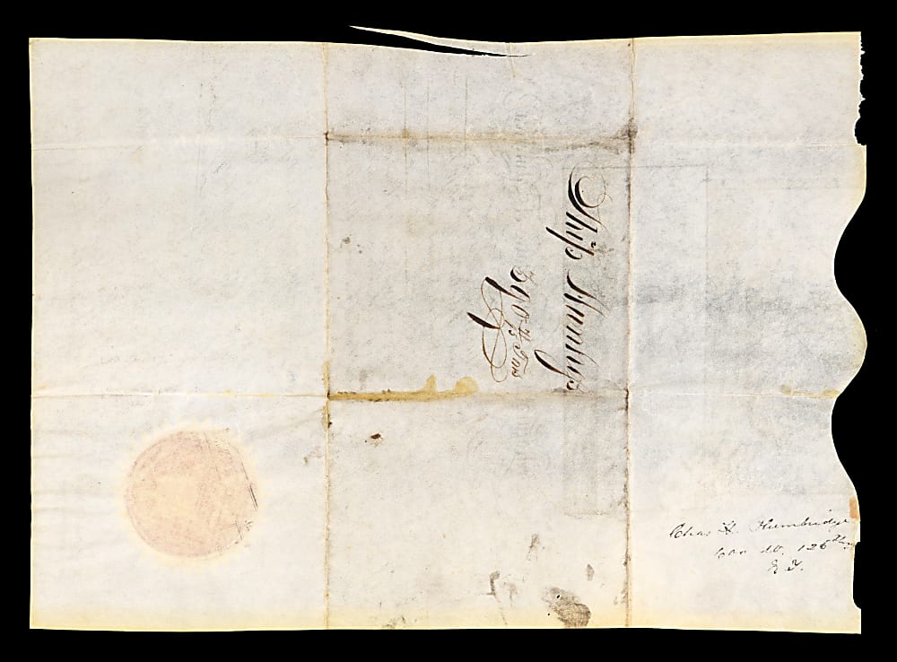 1830 Andrew Jackson & Martin Van Buren Signed Nautical Right of Passage Document - Beckett LOA