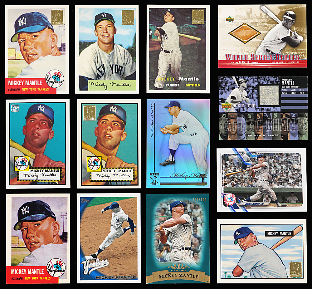 1990s-Modern Mickey Mantle Collection (148) with (2) Game-Used Relics