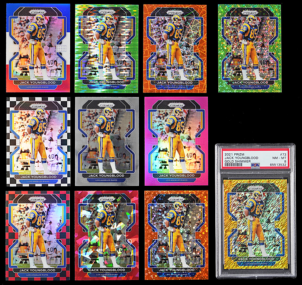 2021 Panini Prizm Football #83 Jack Youngblood Collection of (31) Different Parallels Including Low Numbered