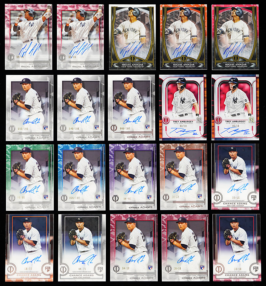 2012-2022 Topps Tribute New York Yankees Certified Autograph Collection (166) with Near Rainbows