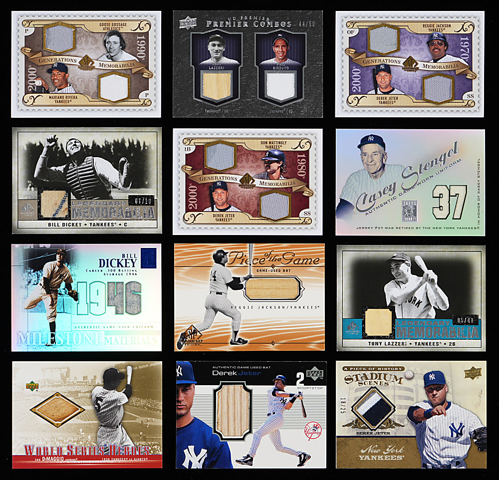 New York Yankees Hall of Fame Game-Used Relic Collection (56) with (6) Joe DiMaggio