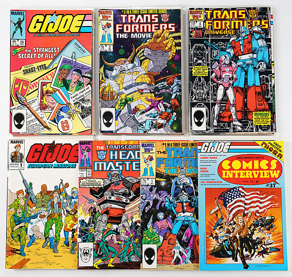 1980s-2000s Marvel/Other G.I. Joe & Transformers Collection (138) with #1 Issues