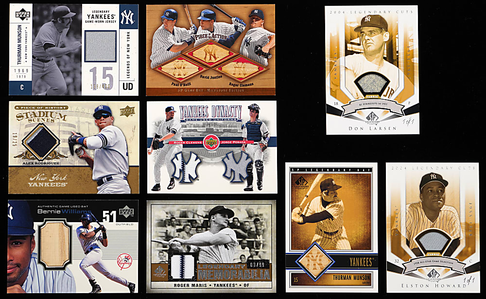 New York Yankees Star Game-Used Relic Collection (87) with Multi-Color Patches & #1/1