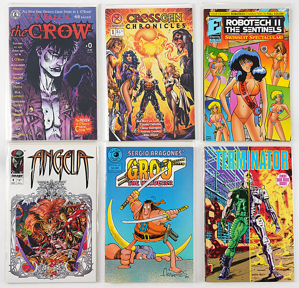 1980s-2000s Independent Comic Treasure Chest Bundle (480+) with Spawn Run & CGC 8.0 Tank Girl #1