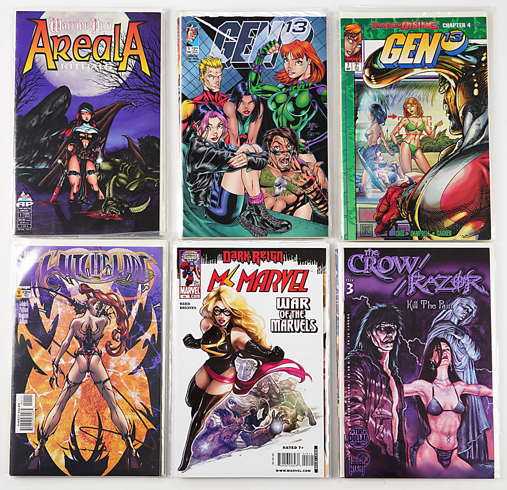 1980s-2000s Independent Comic Treasure Chest Bundle (480+) with Spawn Run & CGC 8.0 Tank Girl #1